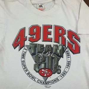 San Francisco 49ers VTG 1980s Mens Medium Single Stitched T Shirt White USA